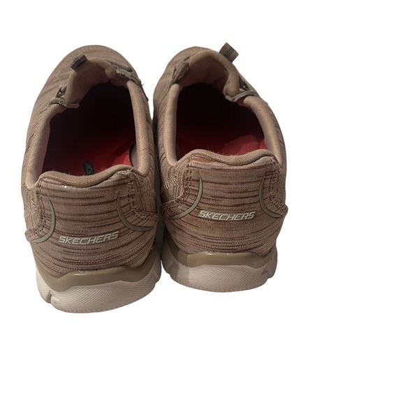 Skechers Air-cooled Memory Foam Womens Metallic Taupe Shoes size 5.5